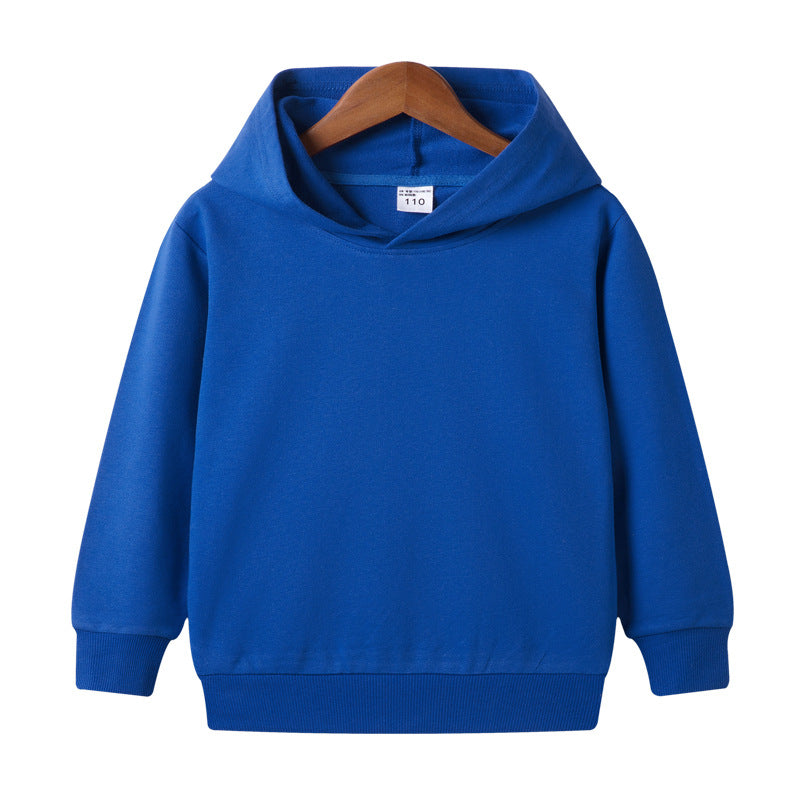 Customized Pure Cotton Hooded Blank Sweater For Middle And Small Children
