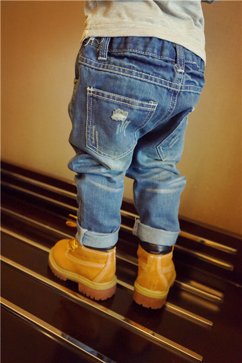 Boys Washed Ripped Jeans